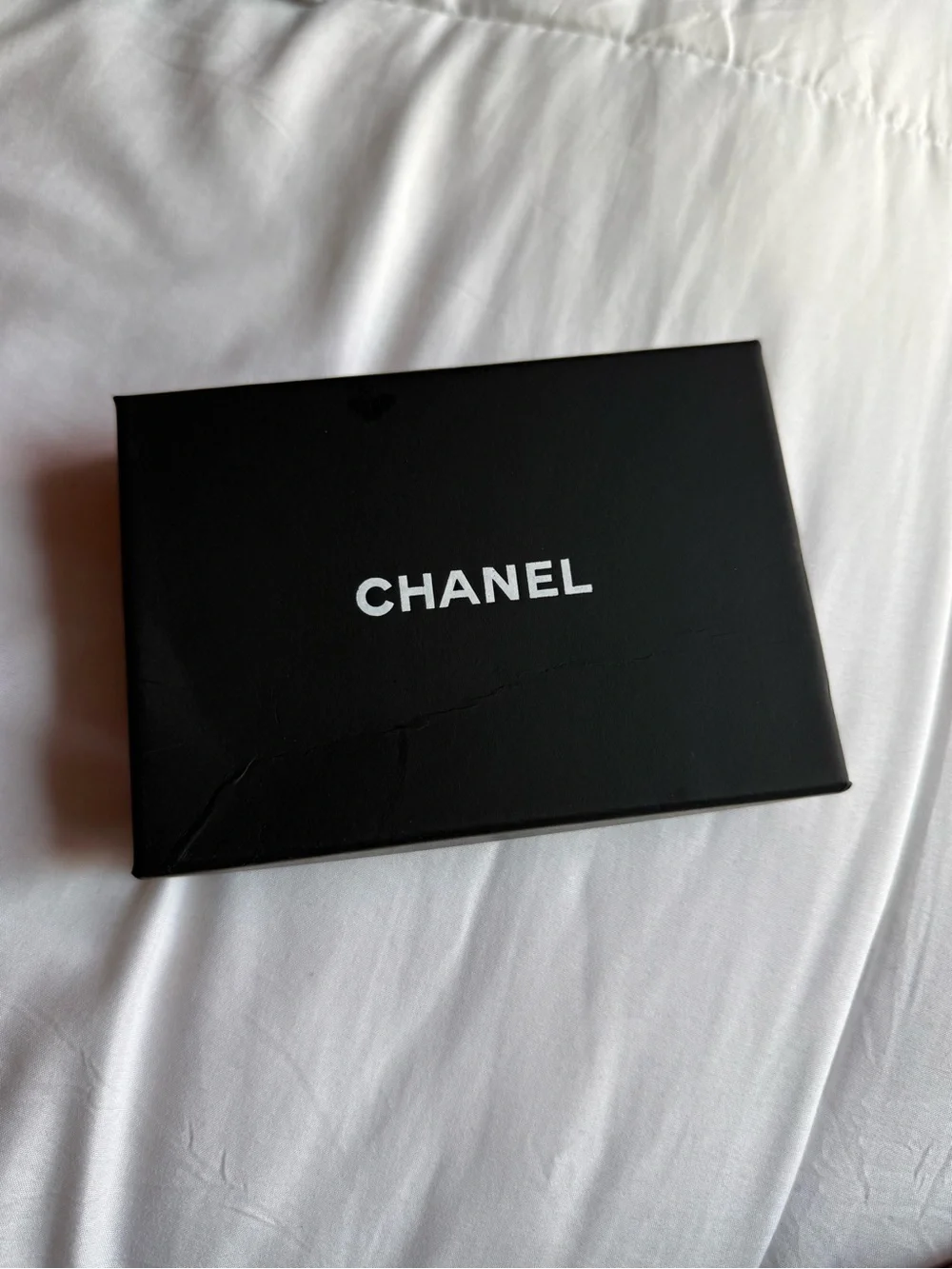 CHANEL Black Card Holder Box with Logo